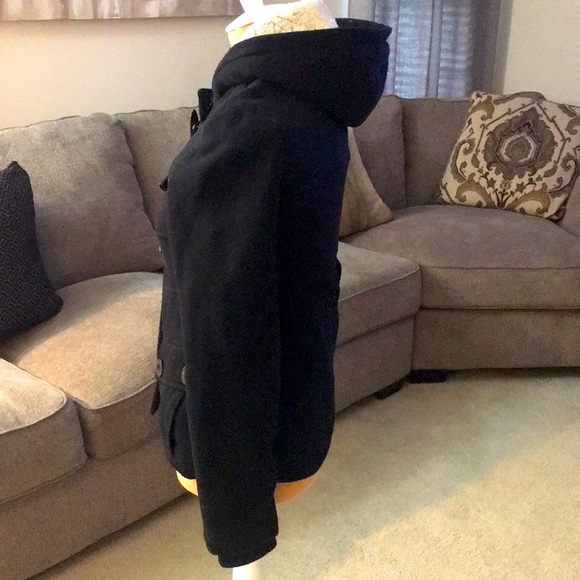 Me Jane Black Hooded Toggle Button Peacoat S - Picture 5 of 16